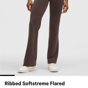 Ribbed softstreme flared pant- espresso, size 8, worn 3x, like new!